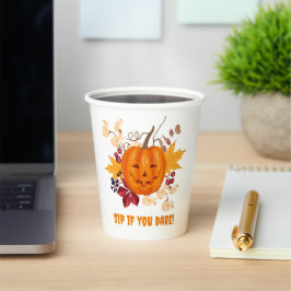 Vasos De Papel Copa de Café de Calabaza de Halloween - "¡Sip si t
