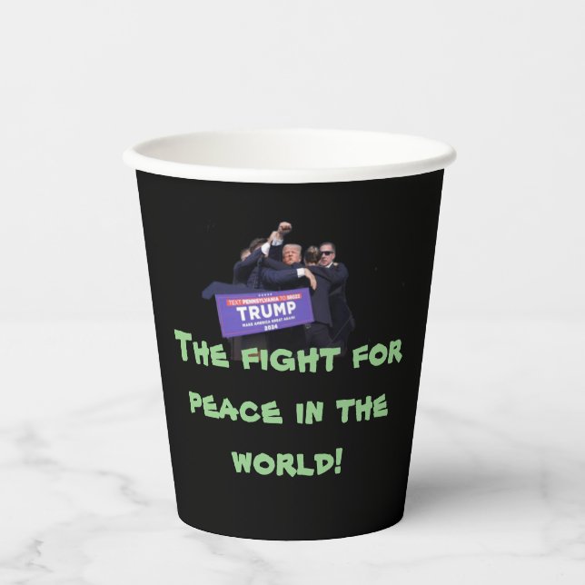 Vasos De Papel Copa de café de paz (Anverso)