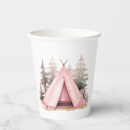 Vasos De Papel Copa de Camping de Tiendas Rosadas