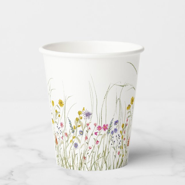 Vasos De Papel Copa de Flor de Agua (Anverso)