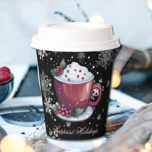 Vasos De Papel Copa de navidades de Papel de chocolate caliente