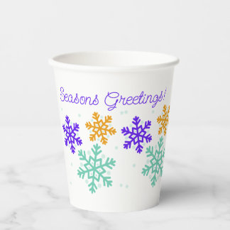 Vasos De Papel Copa de Navidades de Snowflake de personalizable