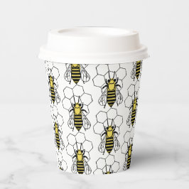 Vasos De Papel Copa de papel - Abejas amarillas y negras