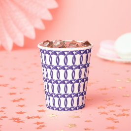 Vasos De Papel Copa de Papel - Anillos entretejidos en morado