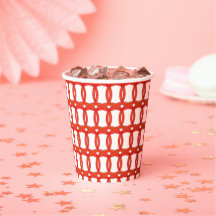 Copa de Papel - Anillos tejidos en rojo