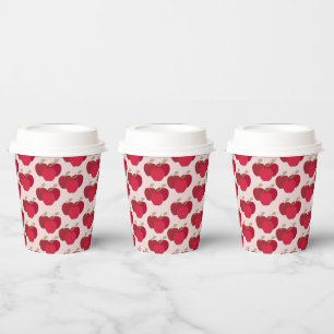 Vasos De Papel Copa de papel Apple Pattern 8oz con tapa para even