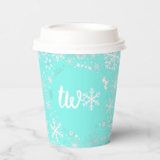 Vasos De Papel Copa de Papel Aqua Snowflake Dos