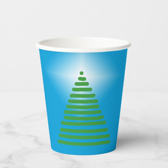 Vasos De Papel Copa de papel - Árbol con estrella (Anverso)