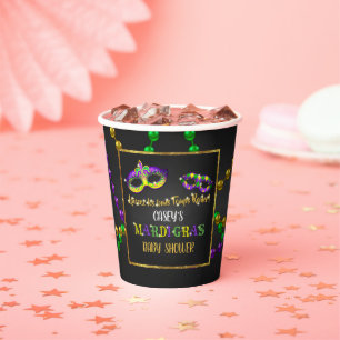 Vasos De Papel Copa de papel Baby Shower de Mardi Gras