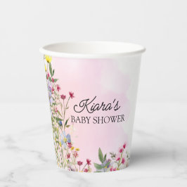 Vasos De Papel Copa de Papel Baby Shower Wildflower