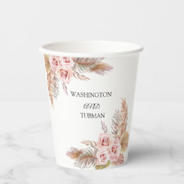 Vasos De Papel Copa de Papel Boda floral de Moda bohemia