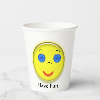 Vasos De Papel Copa de papel - Cara sonriente solar