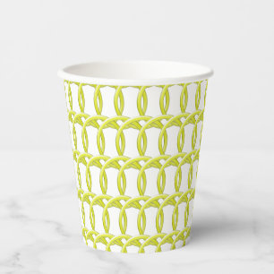 Vasos De Papel Copa de papel - Círculos amarillos interbloqueados