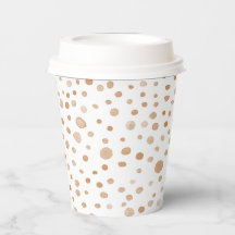 Copa de Papel con puntos de color de agua de confe