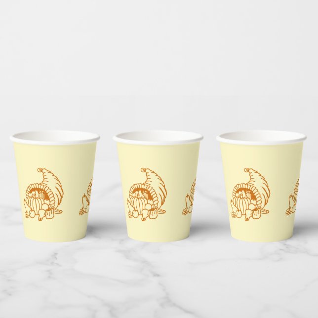 Vasos De Papel Copa de Papel - Cuerno de Abundancia (Multi)