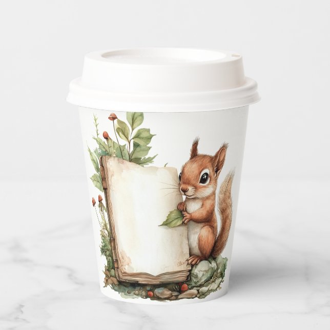 Vasos De Papel Copa de papel Cups de Baby Shower rusticas de otoñ (Anverso)