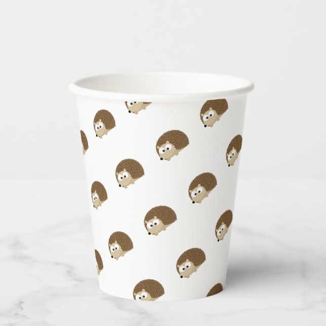 Vasos De Papel Copa de Papel Cute Brown (Anverso)