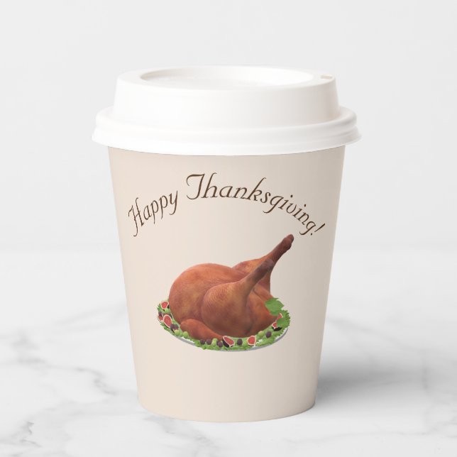 Vasos De Papel Copa de Papel de Acción de Gracias (Anverso)