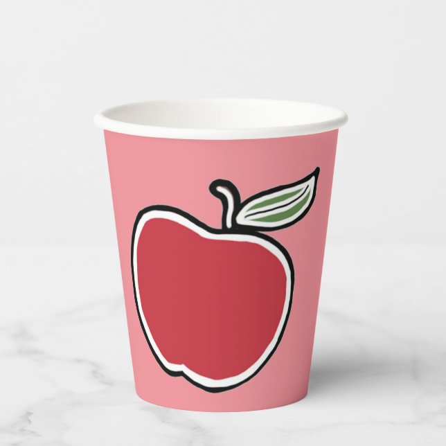 Vasos De Papel Copa de papel de Apple (Anverso)