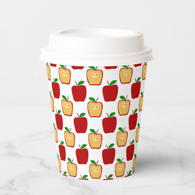 Vasos De Papel Copa de Papel de Apple Polkadots (Anverso)