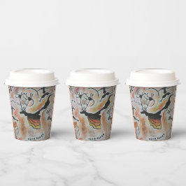 Vasos De Papel Copa de papel de arte rupestre
