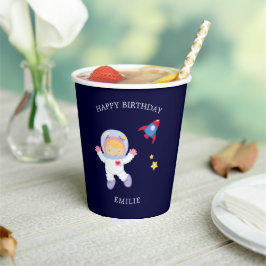 Vasos De Papel Copa de Papel de Astronauta Chica para Niños