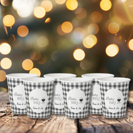 Vasos De Papel Copa de papel de Baby Shower BBQ Baid para bebé de