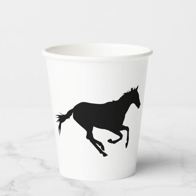 VASOS DE PAPEL COPA DE PAPEL DE CABALLO NEGRO (Anverso)
