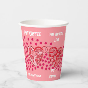 VASOS DE PAPEL COPA DE PAPEL DE CAFÉ CALIENTE PARA EL AMOR