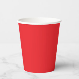 Vasos De Papel Copa de papel de color rojo sólido de 8 oz sin tap