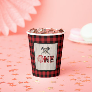 Vasos De Papel Copa de Papel de Cumpleaños de Lumberjack - ONE LJ