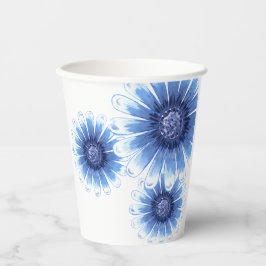 Vasos De Papel Copa de Papel de Daisy Azul