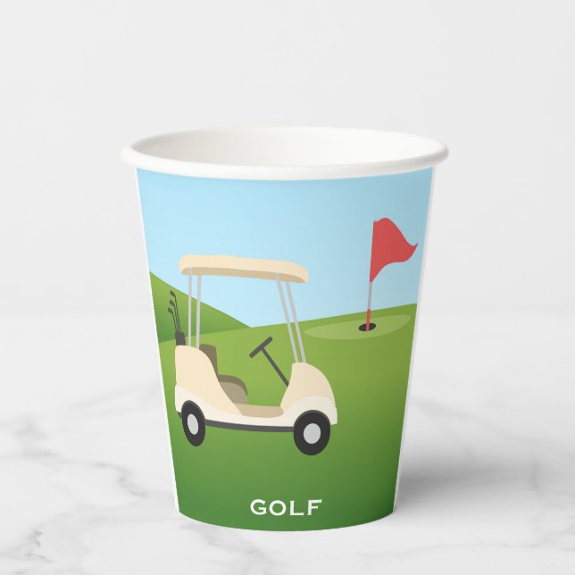 Vasos De Papel Copa de Papel de Diseño de Golf (Anverso)