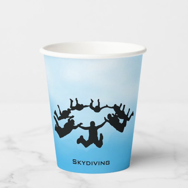 Vasos De Papel Copa de Papel de Diseño de Skydiving (Anverso)