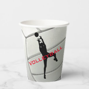 Vasos De Papel Copa de Papel de diseño de voleibol