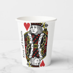 Vasos De Papel Copa de Papel de Diseño del Rey de los Corazones