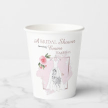 Copa de Papel de Ducha Bridal Elegante