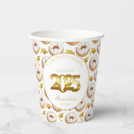 Vasos De Papel Copa de Papel de Graduación 2025 de Donuts and Deg