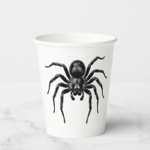 Copa de Papel de Halloween con diseño de araña
