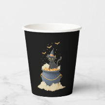 Copa de Papel de Halloween Vintage — Wi para gato
