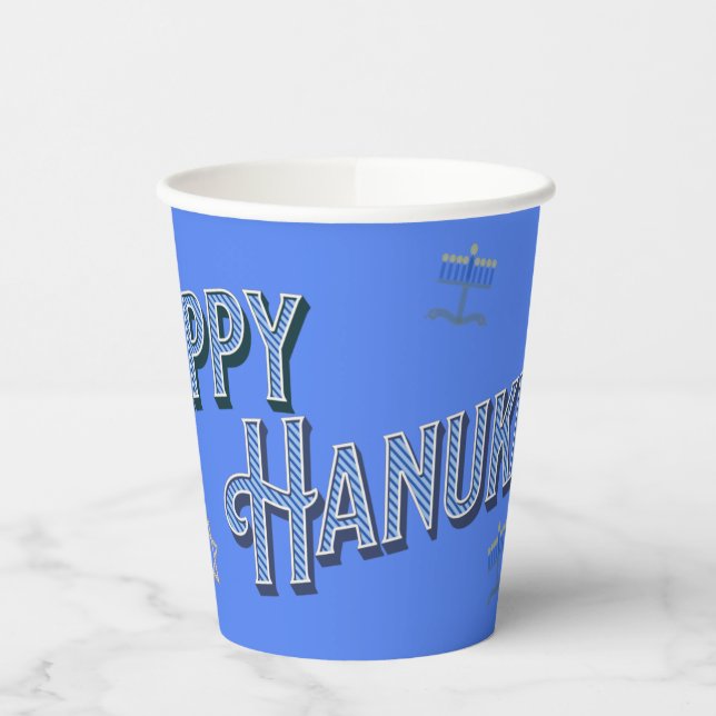 Vasos De Papel Copa de Papel de Hanukkah (Izquierda)