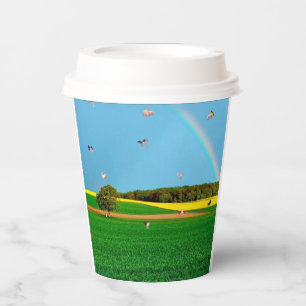 Vasos De Papel Copa de Papel de la Granja de Cerdo Voladora