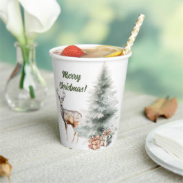Vasos De Papel Copa de Papel de Navidades de Invierno
