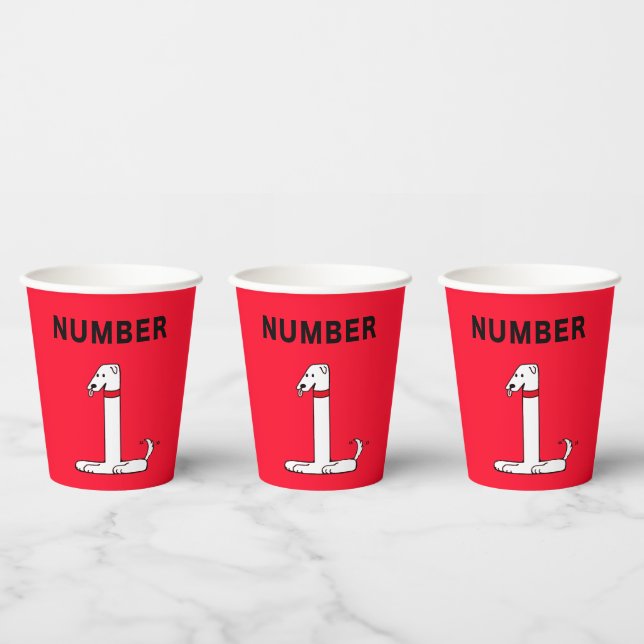 Vasos De Papel Copa de Papel de Perro Número Uno (Multi)