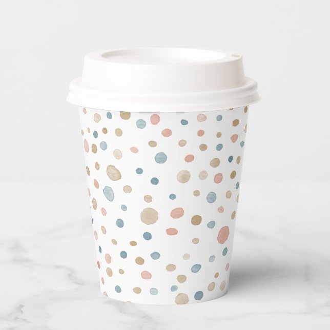 Vasos De Papel Copa de Papel de puntos acuáticos de Annie Confett (Anverso)