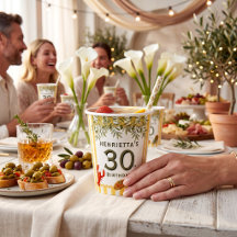 Copa de papel de rama de olivo para fiesta italian