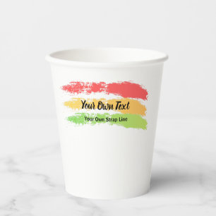 Vasos De Papel Copa De Papel De Reggae Con Su Propio Texto