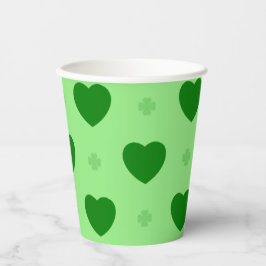 Vasos De Papel Copa de Papel de Shamrock Hearts