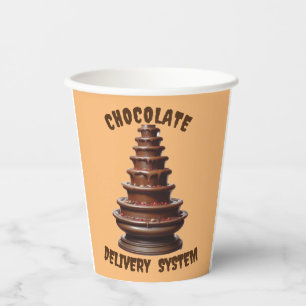 Vasos De Papel Copa de papel del sistema de entrega de chocolate