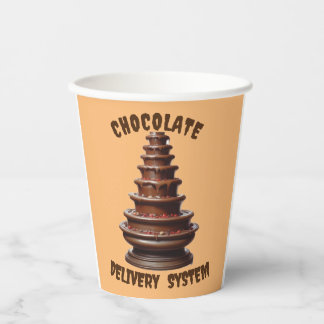Vasos De Papel Copa de papel del sistema de entrega de chocolate